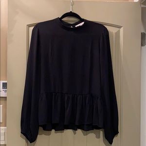 Loft Black Long Sleeve Blouse